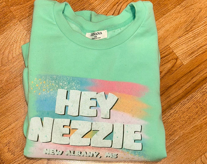 Hey Nezzie Pastel Paint Logo Sweatshirt