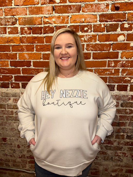 Hey Nezzie Watercolor Logo Sweatshirt