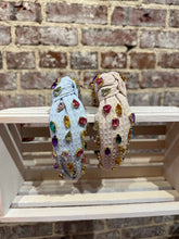 Load image into Gallery viewer, Solid Color Waffle Jeweled Headband