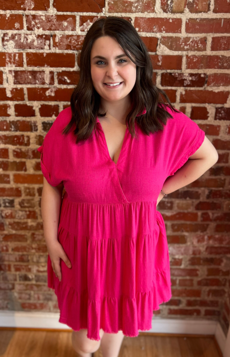 Short And Sweet Linen Dress