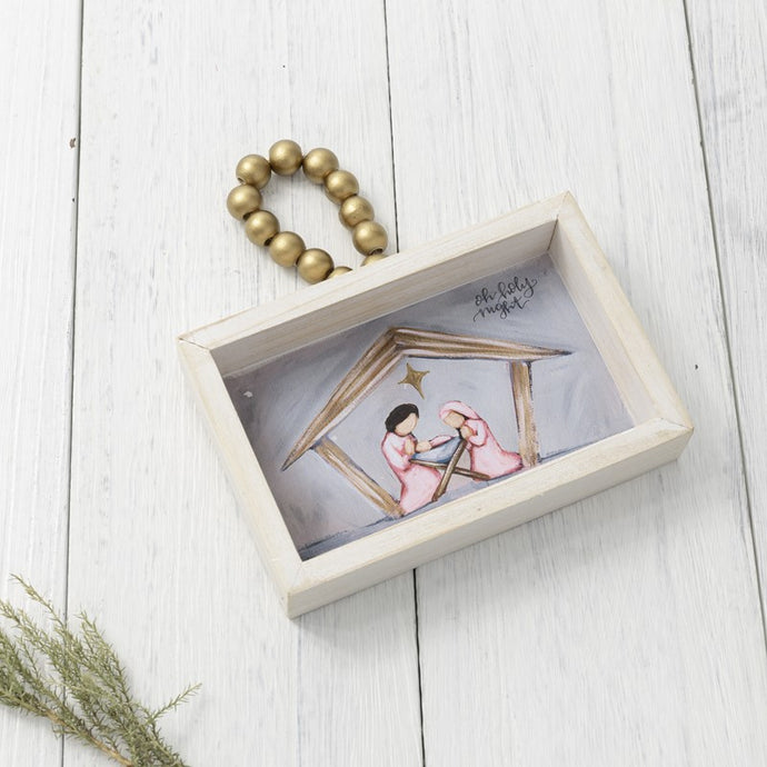 Beaded Box Nativity Ornament
